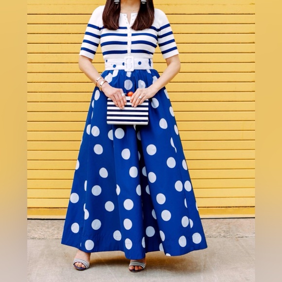 J. Crew Belted maxi skirt in polka dot NWT - Picture 3 of 13